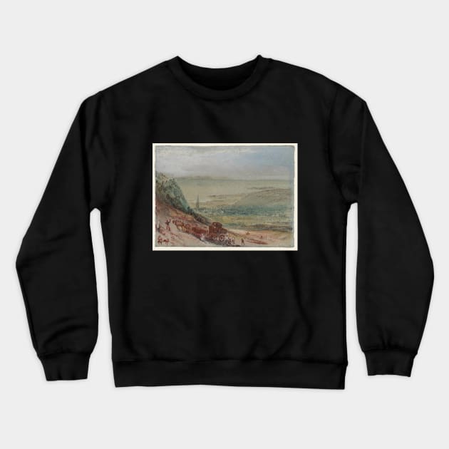 A View of Petworth Church, with the Chimneys of Petworth House to the Right of the Spire, 1827 Crewneck Sweatshirt by Art_Attack